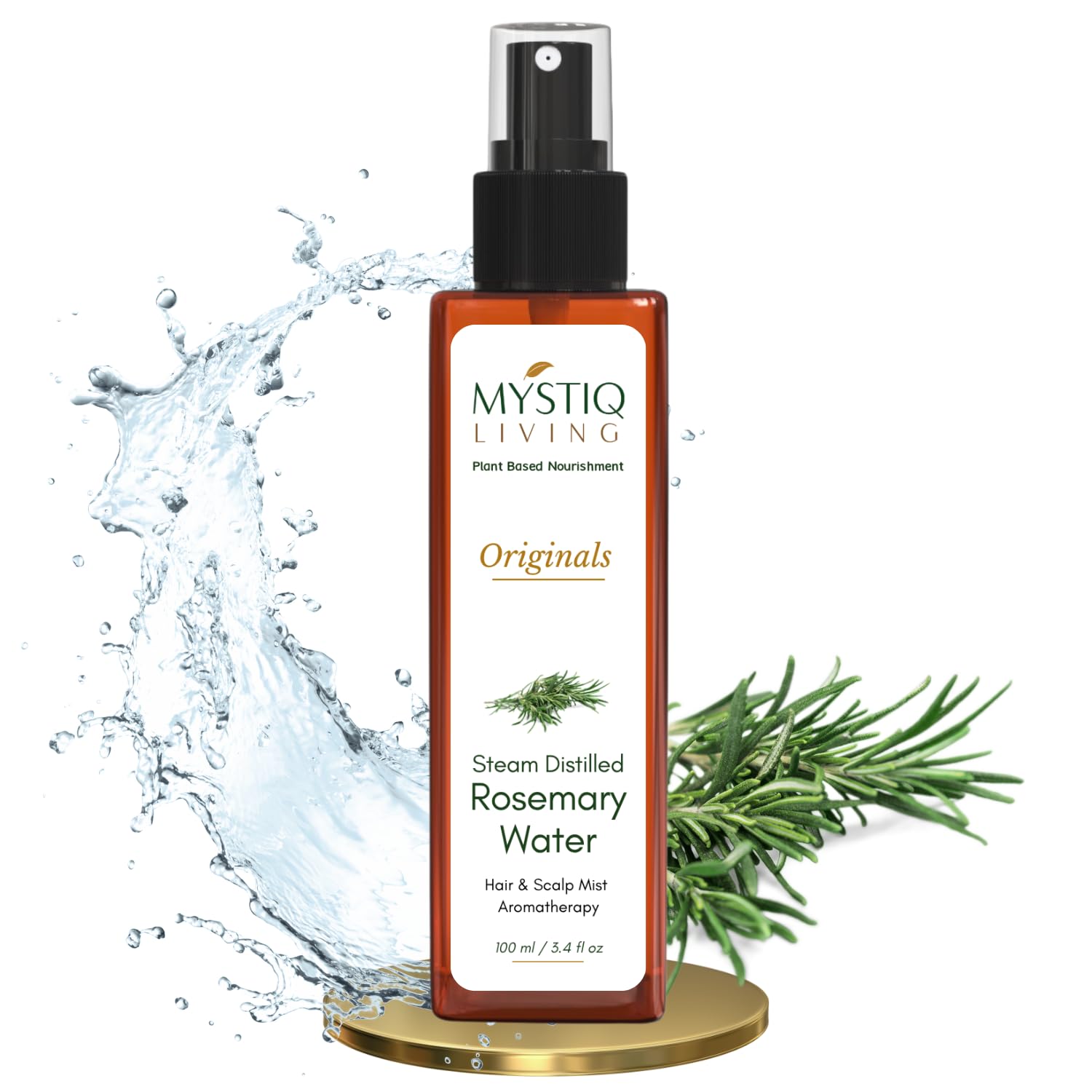 Mystiq Living Rosemary Water Spray for Hair Growth