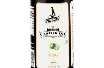 Chekko Cold Pressed Virgin Castor Oil 100% Natural, Pure (500 ML) for Baby Massage, Constipation, Healthy Hair, Eye and Skin Care