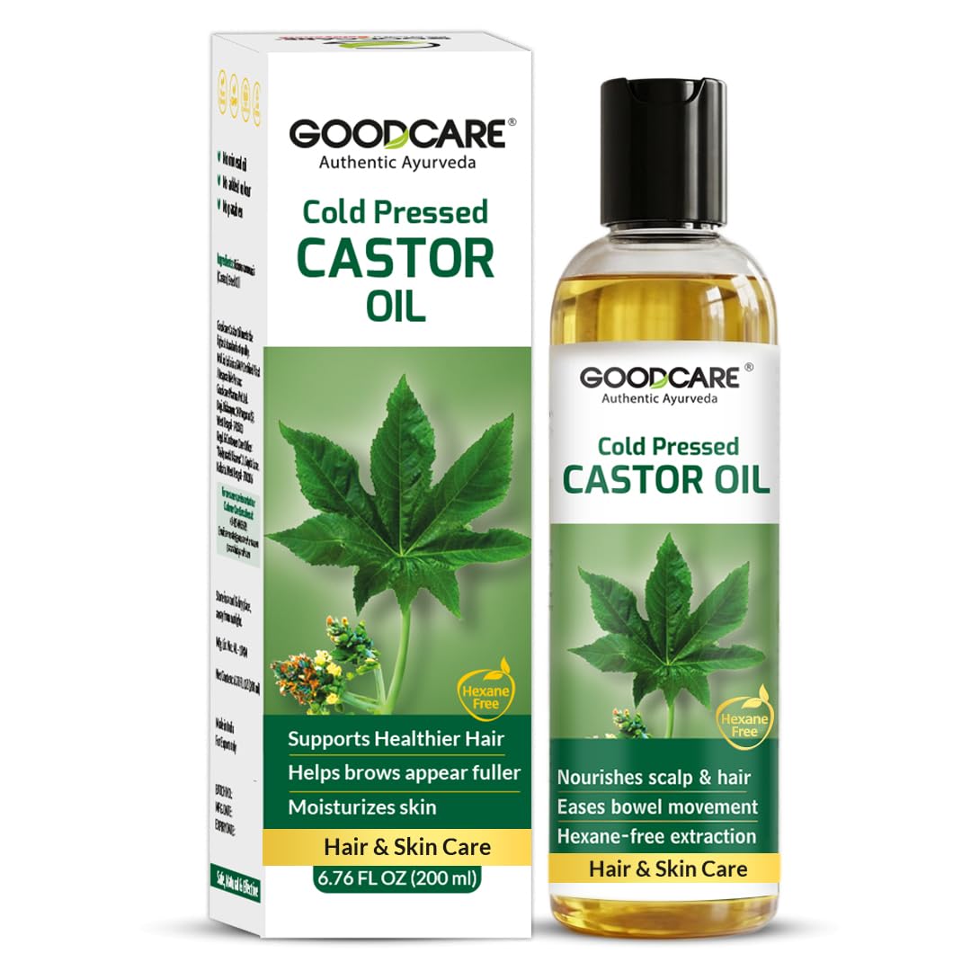 Goodcare Pure Cold Pressed Castor Oil 200ml by Baidyanath